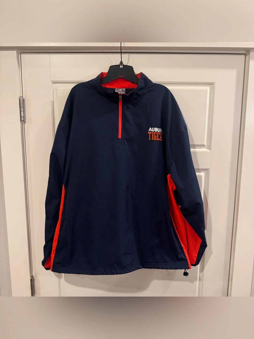 Knights Apparel Men’s Auburn Tigers Quarter Zip Jacket Pullover Size 2XL